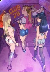 2boys 2d 2d_(artwork) 3girls alicia_(tekuho) ass ass_hanging_out_of_shorts ass_hanging_out_of_skirt back_view backpack bag behind_view being_watched big_ass big_breasts big_butt big_cock big_penis big_thighs blonde-haired_female blonde_female blonde_hair blue_eyes boots booty booty_shorts breast_curtains breasts brown_eyes brown_hair bubble_ass bubble_butt bulge bulge_down_leg bulge_through_clothing bulge_under_clothes club dark-skinned_female dark_hair dark_skin dat_ass degradation degradation_text dimples_of_venus earrings fat_ass fat_cock female female_focus garter_straps graffiti graffiti_on_wall heels high_heel_boots high_heels highres imminent_gangbang imminent_orgy imminent_sex ineffective_clothing large_ass large_boobs large_breasts large_butt large_cock large_dick large_penis large_thighs large_tits light-skinned_female light-skinned_male light_skin lipstick lisa_(tekuho) long_cock long_dick long_hair long_penis looking_at_viewer looking_back male medium_breasts micro_shorts microskirt midriff miniskirt multiple_boys multiple_females multiple_girls multiple_males muscular muscular_male no_bra objectification original pale-skinned_female pale_skin paty_(tekuho) penis penis_drawing penis_out penis_out_of_shorts petite petite_body petite_female phallic_imagery phallic_symbol prostitute prostitution purse school_uniform schoolgirl shiny_clothes shoes short_shorts shorts sideboob skimpy skimpy_clothes skimpy_outfit skin_tight skindentation skirt sluts slutty_female small_ass small_breasts sneakers stairs straight take_your_pick teenage_female teenage_prostitution teenager tekuho thick_ass thick_butt thick_thighs thighhighs thighs tied_hair twintails underass undersized_clothes walking wall_writing watching watching_from_afar young