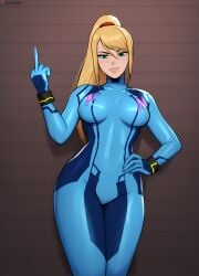 samus aran from metroid by pixel dream gen