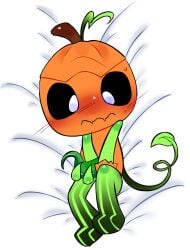 0_0 1boy aged_up blush blushing_male bodypillow dakimakura dandy's_world deadtoons gourdy_(dandy's_world) green_cock green_penis kaeso_approved male masturbation necrobait nervous nervous_expression nervous_face nervous_sweat on_bed penis shy shy_expression shy_male solo solo_male sweating sweating_male