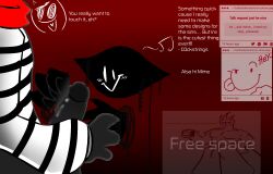 c0ckstrings chains dialogue english_text faceless_male floating_hands grace_(roblox) happy_face ire_(grace) male/ambiguous mime_(grace) penis roblox roblox_game self_upload strawpage_request tagme text