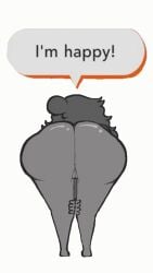 animated artist_request ass big_butt bouncing_butt female hi_res humanoid ignoring jiggling kirby_air_riders looking_away loop oqua oquanaut poofy_hair solo tagme twerking
