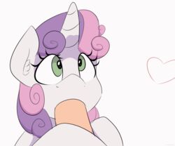 2017 animated disembodied_penis duo equine female friendship_is_magic hair hair_on_head horn male mammal multicolored_hair my_little_pony oral penis sex simple_background solo_focus straight sweetie_belle_(mlp) thebatfang two_tone_hair unicorn white_background young