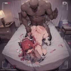 sono_bisque_doll_wa_koi_wo_suru my_dress_up_darling netorare ntr kitagawa_marin 1boy queen_of_spades blacked bbc 2d absurdres absurd_resolution absurd_res highres high_resolution high_quality hi_res patreon_username patreon watermark uncensured image 2026 ai_generated xdomikami 1girl long_hair breasts blush large_breasts thighhighs animal_ears ass hetero heart sweat red_hair nude horns pointy_ears indoors dark_skin sex collar pillow fake_animal_ears muscular bell bed on_bed dark-skinned_male motion_lines sex_from_behind animal_print all_fours sex_toy bridal_gauntlets neck_bell spoken_heart condom doggystyle blindfold interracial gag fake_horns gagged cow_print cow_ears lamp covered_eyes cow_horns condom_wrapper used_condom cowbell sheet_grab ball_gag black_blindfold recording wiffle_gag video_camera spanking battery_indicator