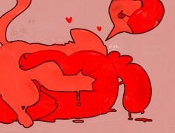 anal animated anthro ass bodily_fluids butt_grab butt_sniffing candy dessert duo food food_creature gummy_(food) gummy_creature hand_on_butt living_candy male male/male melting_limbs musk nakeilyar oc_x_oc oral pink_body red_body rimming sex sniffing sweat wilt_(nakeilyar)