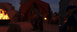 alexbridger belly_dancer belly_dancer_outfit boots braided_hair braided_ponytail brown_eyes brown_hair campfire dancer dancing enslaved_royal harem_girl harem_outfit loincloth long_hair princess_leia_organa slave slave_bikini slave_collar slave_girl slave_leia slave_outfit star_wars tatooine twerking