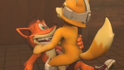 2022 2boys 3d anthro crash_(series) crash_bandicoot crossover darkman9500 fox_mccloud furry gay male male_only nintendo source_filmmaker star_fox video_games yaoi