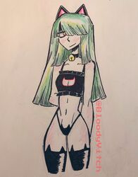 big_ass cami_(fnafhs) fnafhs fnafhs_z3ro green_hair red_eyes small_breasts sole_female