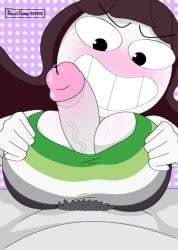 2d 2d_(artwork) 2d_artwork aromantic aromantic_pride_colors background big_cock big_dick big_penis boob boob_squish boob_window boobjob boobs_focus bra bra_only breast breast_job breast_squeeze breasts breasts_focus breasts_squeezed_together brown_hair brown_hair_female cock cock_between_breast cock_between_breasts dick dick_between_boobs dick_between_breasts grabbing grabbing_own_boobs grabbing_own_breast grabbing_own_breasts grey_pubic_hair jaiden jaiden_(jaiden_animations) jaiden_animations jaiden_dittfach jaidenanimations long_hair long_hair_female orientation_play pencilsinner121412 penis penis_between_breasts pride pride_color_clothing pride_color_flag pride_colors pride_flag pubic_hair pubic_hair_peek reddit reddit_link smiling smiling_at_penis straight unknown_male vein veins veins_on_dick veiny_penis watermark white-skinned white-skinned_female white_skin white_skinned white_skinned_female youtube youtube_avatar youtuber youtuber_character youtuber_girl