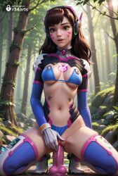 1girls adapted_costume ai_generated artist_name bikini bikini_bottom_aside blizzard_entertainment blue_bikini blue_thighhighs boots breasts breasts_apart brown_eyes brown_hair clothing_aside d.va dappled_sunlight day dildo dildo_in_pussy dildo_insertion dildo_riding facepaint facial_mark female female_masturbation forest full_body gloves headphones hi_res huge_dildo kneeling lips long_hair looking_at_viewer masturbation medium_breasts nature navel nose object_insertion outdoors overwatch overwatch_2 parted_lips patreon_username pink_lips pussy pussy_juice r34arts sex_toy shrug_(clothing) solo spread_legs squatting stomach string_bikini sunlight swept_bangs swimsuit thighhighs tree uncensored vaginal_insertion vaginal_masturbation vaginal_object_insertion vaginal_penetration watermark web_address whisker_markings white_gloves