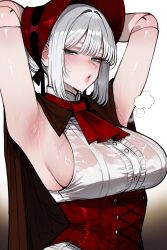 1female 1girls 2026 ai_assisted ai_generated arms_above_head arms_up background big_breasts bloodborne blush blushing_female bonnet breasts clothed_female doll doll_joints female female_focus female_only fromsoftware green_eyes half-closed_eyes heavy_breathing large_breasts light-skinned_female light_skin long_hair nipples parted_lips plain_doll ponytail pose posing posing_for_the_viewer see-through see-through_clothes see-through_clothing sideboob simple_background smile smiling sweat sweating take_your_pick uncensored video_game video_game_character video_game_franchise video_games wet_body wet_clothes white_hair