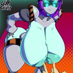 1boy 3d 3d_(artwork) 3d_animation 3d_model animated anthro big_nipples blender breast_focus female female_focus geargrinder44 glowing_eyes highres huge_breasts human_on_robot milking milking_breasts nipple_focus nipple_play nipple_stimulation nipple_tweak puffy_nipples robot robot_girl robot_humanoid screen_face sound stimulating_nipples tagme thicc thick_thighs victoria_(geargrinder44) video