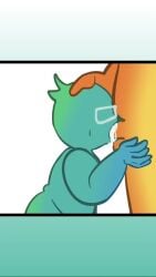 after_blowjob after_fellatio animated animation blowjob blue_body blue_skin cheek_bulge chubby chubby_female chubby_male cum_drip deepthroat dominant_male drooling drooling_on_penis faceless_male fellatio gagging gagging_noise gagging_on_penis glasses green_body green_skin hand_guiding hand_on_head inexperienced inexperienced_female kneeling looping_animation male male/female multicolored_body multicolored_skin nipple_piercing nonbinary orange_body orange_skin panting penis_in_mouth pov pov_eye_contact saliva saliva_drip saliva_on_tongue saliva_string saliva_trail shaking sharp_teeth smile smiling solo_female solo_focus submissive_female sweat sweatdrop sweating tagme teardrop tongue tongue_out top_down top_down_view video yellow_body yellow_skin