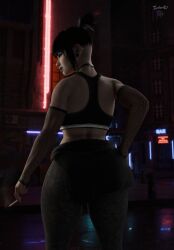 ass ass black_hair black_lipstick bra cigarette goth goth_girl madeline_zoldak pinup sfw smoking zinker