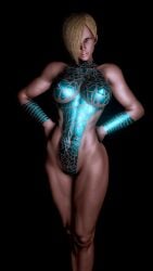3d adnarimydeth ass athletic athletic_female big_breasts black_tape_project blonde_hair breasts bubble_butt busty capcom falke_(street_fighter) female female_focus female_only green_eyes hourglass_figure nude nude_female nudity short_hair street_fighter street_fighter_v tagme wide_hips