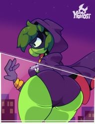 1girls against_glass against_surface anthro anthrofied ass ass_focus ass_on_glass breasts breasts female flora_fauna green_shadow_(pvz) hghost on_glass peashooter_(pvz) plant plant_girl plant_humanoid plantie plants_vs._zombies plants_vs_zombies popcap_games pressed_on_glass pussy