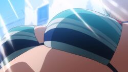 amate_yuzuriha bikini_top breast_focus breasts female gundam gundam_gquuuuuux head_out_of_frame medium_breasts screencap sunlight