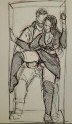 2d big_breasts clothed_sex curvy curvy_female david_king dbd dead_by_daylight female from_behind gay_male gay_to_straight grabbing_breasts grabbing_from_behind hiding inside_locker jane_romero latina leg_up locker locker_sex male male/female milf one_leg_up panties_aside sketch standing standing_sex straight tagme
