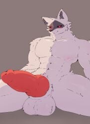 1boy animal_genitalia anthro balls big_balls big_penis blush canid canine canine_genitalia canine_penis canis death_(puss_in_boots) dreamworks dreamworks_animation erection fluffy fluffy_balls fur furry furry_male furry_only genitals grey_body grey_fur hi_res k0_bemy knot knotted_penis male mammal muscular muscular_anthro muscular_male nipples nude pecs penis presenting presenting_penis puss_in_boots:_the_last_wish puss_in_boots_(dreamworks) puss_in_boots_(film) puss_in_boots_(franchise) puss_in_boots_the_last_wish red_eyes shrek_(series) simple_background sitting solo thick_penis universal_pictures universal_studios wolf