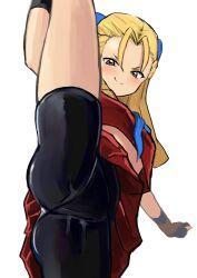 2d athletic athletic_female blonde_hair busty capcom drill_hair female female_focus female_only hourglass_figure karin_kanzuki long_hair school_uniform schoolgirl street_fighter street_fighter_alpha tagme tikuwabu_33 wide_hips