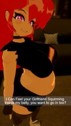 1female 1girl 1girls black_clothes black_gloves blush chubby chubby_female cute cute_expression cute_face cute_female cute_girl female female_focus female_only friday_night_funkin friday_night_funkin_mod gloves living_room massive_ass massive_thighs red_eyes red_hair red_hair_female red_hair　short_hair skirt skyblue skyblue_(friday_night_funkin skyblue_(friday_night_funkin) skyverse smile smiling smiling_at_viewer solo solo_female topwear vore vore_belly vr vrchat vrchat_avatar vrchat_model