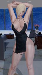3d adnarimydeth ass athletic athletic_female big_breasts blonde_hair breasts bubble_butt busty capcom falke_(street_fighter) female female_focus female_only green_eyes hourglass_figure short_hair street_fighter street_fighter_v tagme wide_hips