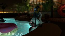 big_ass big_breasts blowjob_face breasts electric_ryu female male peace_sign pool ring_girl vrchat vrchat_avatar