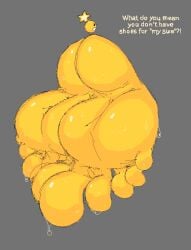 cyanu foot_fetish foot_focus hyper hyper_feet mario_(series) starlow sweat sweating sweaty sweaty_feet waddling_head what