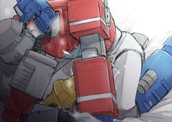 bumblebee bumblebee_(transformers) male_only megatron optimus_prime tagme transformers yaoi