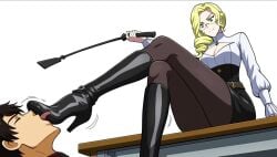 1boy 1boy1girl 1female 1girl 1girls 1male ai-created ai_art ai_assisted ai_generated blonde_female blonde_hair blonde_hair_female boob_window boot_fetish boot_licking boot_worship boots cfnm clothed_female_nude_male crossed_legs dominant_female domination femdom glasses glynda_goodwitch high_heel_boots high_heels knee_boots leather_boots legs_crossed milf older_female pantyhose pencil_skirt riding_crop rwby skirt stockings sweater teacher teacher_and_student tights waist_belt whip yuhaye02