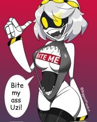 biggestfanart female murder_drones robot_girl sexy sharp_teeth tagme v_(murder_drones)