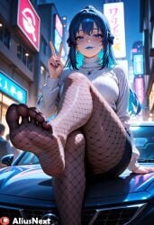 1girls ai_generated aliusnext big_ass big_breasts blue_eyes blue_hair blue_lipstick blue_nails breasts breasts dawn_(pokemon) feet female foot_fetish foot_focus foot_worship footwear huge_ass huge_breasts light-skinned_female light_skin lingerie lipstick massive_ass massive_breasts mature mature_female nail_polish patreon peace_sign pokemon soles sweat sweatdrop sweating sweaty sweaty_body sweaty_breasts thick thick_ass thick_hips thick_legs thick_lips thick_thighs toes