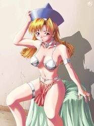 1girls alena_(dq4) bikini_armor blush clothing dragon_quest dragon_quest_iv female shinozuka_jouji small_breasts tagme