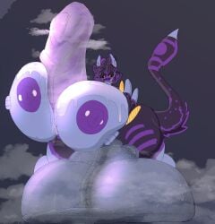 ahe_gao anthro autopaizuri avali big_penis bodily_fluids breast_play breasts genital_fluids genitals herm hi_res huge_cock hyper hyper_genitalia hyper_penis intersex lighthouseheat looking_pleasured masturbation nakaya_avarlina penis precum sex solo titjob