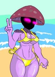 1girls anthro anthrofied ass beach bikini breasts female fit fit_female flora_fauna golden_bikini golden_week mushroom mushroom_humanoid night_cap_(pvz:bfn) plant plant_girl plant_humanoid plantie plants_vs._zombies plants_vs_zombies plants_vs_zombies:_battle_for_neighborville popcap_games pussy sweat