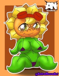 1female 1girls ass big_ass blue_eyes breasts breasts_bigger_than_body breasts_bigger_than_torso destello_solar female plant plant_girl plants_vs._zombies plants_vs_zombies plants_vs_zombies:_heroes pvz pvz_heroes solar_flare_(pvz)