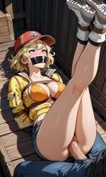 ai_generated bondage bound cindy_aurum damsel_in_distress female femsub final_fantasy restrained tied tied_up