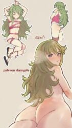 adult_female anime_girl booty_cheeks green_hair kusanagi_nene project_sekai purple_eyes skinny_female small_breasts