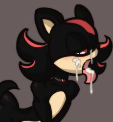 2013 collar cum cum_on_face cum_on_tongue gay heart homebro non-human open_mouth red_eyes shadow_the_hedgehog sonic_(series) tongue tongue_out toony