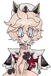 2boys blush blushing boy boys dahlia_(genshin_impact) dick dick_sucking drooling drooling_tongue femboy gay genshin_impact girly_boy grabbing_penis just_no licking licking_penis licking_tip long_penis male penis_grab pink_hair precum purple_eyes tongue tongue_out twink veiny_penis wide_eyed yaoi