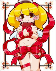 1girls bemani blonde_hair huge_eyes konami poet pop'n_music smile tagme young