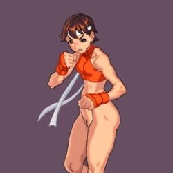 1girls animated ass athletic athletic_female bandana bingo_torte bottomless brown_hair bulge clothing dildo dildo_in_pussy female female_only fighter flexible footwear handwear headwear human kicking large_ass martial_arts mp4 multiple_poses muscular muscular_female muscular_legs muscular_thighs no_sound pale_skin pixel_art pubes pubic_hair puffy_pussy puffy_vulva punching pussy sakura_kasugano short_hair shorter_than_10_seconds shorter_than_30_seconds solo solo_female sportswear street_fighter tagme thick_thighs thighs tomboy toned toned_body toned_female toned_legs topwear vagina vaginal_insertion vaginal_object_insertion vaginal_penetration video