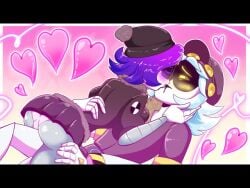 ass blush cougar_mcdowall_va kissing love making_out male male/female murder_drones panties robot_boy robot_girl romantic