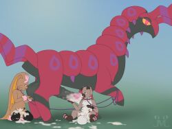 after_sex alpha_pokemon animal_genitalia animal_penis animal_pussy anthro ball_lick balls belly big_belly bodily_fluids both_pregnant breasts brown_body brown_fur canine_genitalia canine_pussy cherry_(cirafiore) clothing collar cum cum_inside equine_genitalia equine_penis excessive_cum excessive_genital_fluids female feral ffm_threesome fur generation_5_pokemon generation_6_pokemon generation_7_pokemon generation_8_pokemon genital_fluids genitals gigantamax_cinderace gigantamax_pokemon group group_sex hi_res hooves inflation inflation jm-luxro leaking_cum leash leashed_collar legwear licking looking_at_viewer male male/female mega_evolution mega_lopunny multi_nipple multiple_pregnancies nintendo nipples oral penile penis penis_lick pokemon pokemon_(species) pregnant pregnant_anthro pregnant_female pregnant_sex pussy red_body red_eyes rockruff roxi_(cirafiore) scolipede sex sitting size_difference tan_belly thigh_highs threesome tongue trio yellow_eyes yellow_sclera