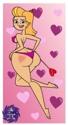 1girls 2025 artist_logo artist_name ass ass_focus astralbtlm big_ass bikini blonde_female blonde_hair blonde_hair_female breasts commission commission_art english english_text eyeshadow female female_focus female_only heart heart-shaped_print heart_symbol holding holding_object jacqueline_(tdi) jacques_(tdi) lips lipstick medium_breasts mostly_nude mostly_nude_female nude nude_female rear_view riding_crop rule_63 salmon_lips salmon_lipstick solo solo_female solo_focus text the_ridonculous_race thick_thighs thighs total_drama_(series) valentine's_day
