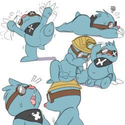 absurd_res anthro anus balls bodily_fluids buckteeth drooling eulipotyphlan eyewear flaccid foreskin furry genitals goggles hi_res implied_handjob league_of_legends male male_focus male_only mammal mole_(animal) molediver navel open_mouth penis riot_games saliva slightly_chubby teamfight_tactics teeth tencent tongue tongue_out twerpishimp uncircumcised