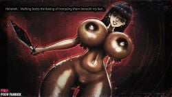 1girls ass_visible_from_the_front breasts censored_pussy cleft_of_venus completely_nude completely_nude_female crazy_eyes dagger dutch_angle female front_view fyk0 gladius glasses glitching hips hiruko_shizuhara holding_object huge_breasts innie_pussy knife large_breasts looking_at_viewer megane melee_weapon mosaic_censoring navel navel_line oblique_edge obliques red_outline red_theme short_sword subtle_pussy the_hundred_line_-last_defense_academy- thick_thighs thigh_gap thighs thin_waist thunder_thighs vertical_navel wasp_waist weapon wide_hips yandere