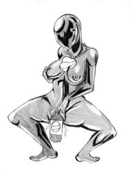 breasts female giving_birth mascot monochrome pepsi pepsiwoman redmatzoo