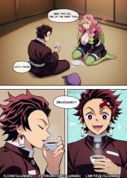 1boy 1boy1girl 1girls 2024 ai_generated comic curvaceous curvy curvy_body curvy_female curvy_figure demon_slayer detailed doujinshi english_text female female_focus hi_res illumaru kamado_tanjirou kanroji_mitsuri kimetsu_no_yaiba large_ass large_breasts manga panties sound_effects stable_diffusion stockings tanjiro_kamado text thick_thighs thighhighs voluptuous voluptuous_female webcomic wide_hips