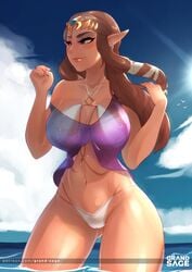 1girls absurdres big_breasts breasts cleavage female female_only grand-sage highres large_breasts princess_zelda solo the_legend_of_zelda twilight_princess zelda_(twilight_princess)