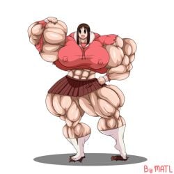 abs azumanga_daiou biceps breasts female hyper_muscles i_am_going_to_kill_my_self_because_i_saw_this_stupid_ass_shit matl muscles muscular muscular_arms muscular_female muscular_legs muscular_thighs pecs